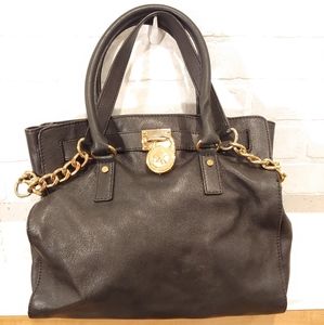 Michael Kors Large Black Hamilton Satchel Bag